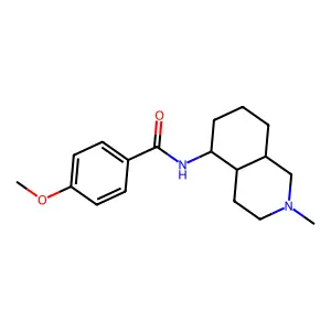 N-[(4aR,8aS)-2-methyl-3,4,4a,5,6,7,8,8a-octahydro-1H-isoquinolin-5-yl]-4-methoxybenzamide structure