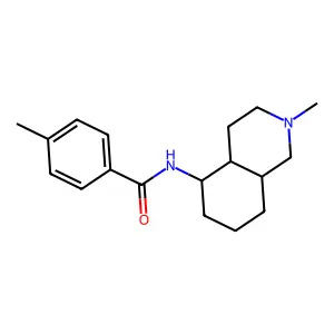 N-[(4aR,8aS)-2-methyl-3,4,4a,5,6,7,8,8a-octahydro-1H-isoquinolin-5-yl]-4-methylbenzamide structure