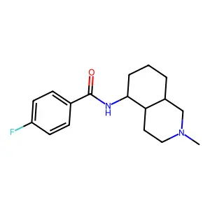 N-[(4aR,8aS)-2-methyl-3,4,4a,5,6,7,8,8a-octahydro-1H-isoquinolin-5-yl]-4-fluorobenzamide structure