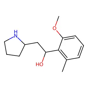 1-(2-methoxy-6-methylphenyl)-2-pyrrolidin-2-ylethanol structure