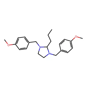 1,3-bis[(4-methoxyphenyl)methyl]-2-propylimidazolidine structure