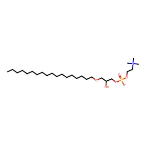 (2-hydroxy-3-octadecoxypropyl) 2-(trimethylazaniumyl)ethyl phosphate structure