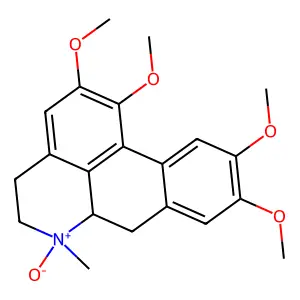 1,2,9,10-Tetramethoxy-6a-alpha-aporphine 6-oxide structure