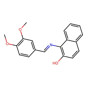 1-[(3,4-dimethoxyphenyl)methylideneamino]naphthalen-2-ol structure