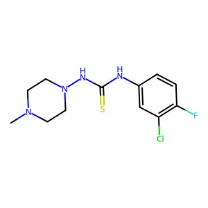 1-(3-chloro-4-fluorophenyl)-3-(4-methylpiperazin-1-yl)thiourea structure