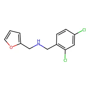 1-(2,4-dichlorophenyl)-N-(furan-2-ylmethyl)methanamine structure
