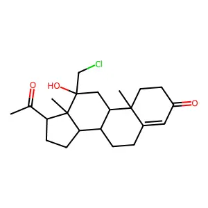 12alpha-(Chloromethyl)-12-hydroxy-pregn-4-ene-3,20-dione structure