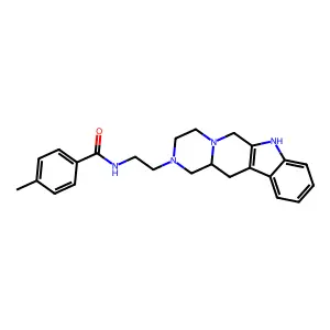 Benzamide, 4-(2-(3,4,6,7,12,12a-hexahydropyrazino(1',2':1,6)pyrido(3,4-b)indol-2(1H)-yl)ethyl)-4-methyl- structure