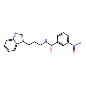 BENZAMIDE, N-(3-(3-INDOLYL)PROPYL)-m-NITRO- structure