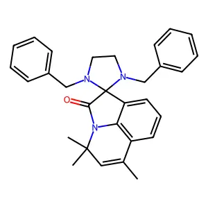 1,3-dibenzyl-4',4',6'-trimethyl-4'H-spiro[imidazolidine-2,1'-pyrrolo[3,2,1-ij]quinolin]-2'-one structure