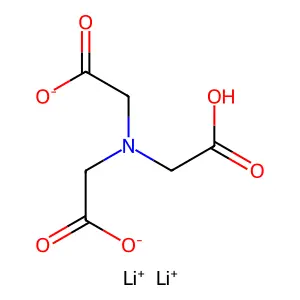 Glycine, N,N-bis(carboxymethyl)-, dilithium salt structure