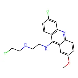 N-(2-chloroethyl)-N'-(6-chloro-2-methoxyacridin-9-yl)ethane-1,2-diamine structure