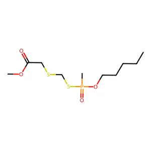methyl 2-[[methyl(pentoxy)phosphoryl]sulfanylmethylsulfanyl]acetate structure