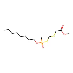 methyl 2-[[methyl(octoxy)phosphoryl]sulfanylmethylsulfanyl]acetate structure
