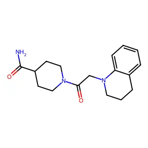 1-[2-(3,4-dihydro-2H-quinolin-1-yl)acetyl]piperidine-4-carboxamide structure