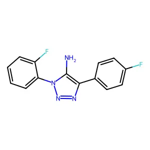 1-(2-fluorophenyl)-4-(4-fluorophenyl)-1H-1,2,3-triazol-5-amine structure