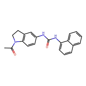 1-(1-acetyl-2,3-dihydroindol-5-yl)-3-naphthalen-1-ylurea structure