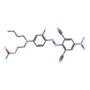 1,3-Benzenedicarbonitrile, 2-[[4-[[2-(acetyloxy)ethyl]butylamino]-2-methylphenyl]azo]-5-nitro- structure