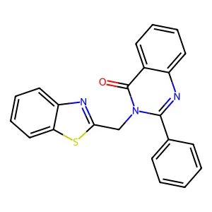 4(3H)-Quinazolinone, 3-(2-benzothiazolylmethyl)-2-phenyl- structure