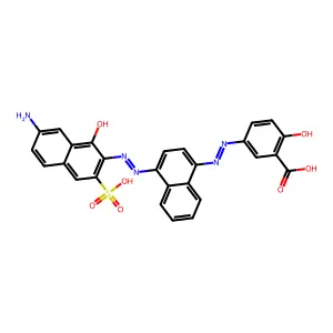 5-[[4-[(7-amino-1-hydroxy-3-sulfonaphthalen-2-yl)diazenyl]naphthalen-1-yl]diazenyl]-2-hydroxybenzoic acid structure