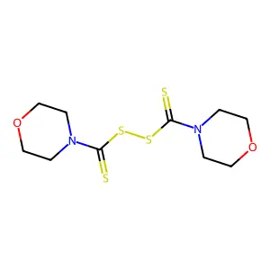 morpholine-4-carbothioylsulfanyl morpholine-4-carbodithioate structure