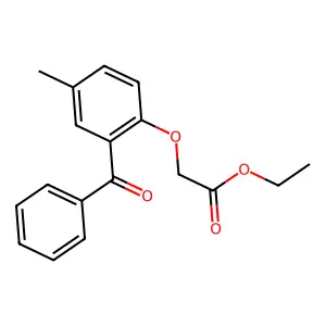 ethyl 2-(2-benzoyl-4-methylphenoxy)acetate structure