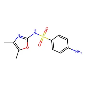 4-amino-N-(4,5-dimethyl-1,3-oxazol-2-yl)benzenesulfonamide structure