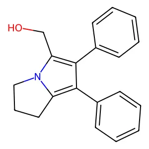 (1,2-diphenyl-6,7-dihydro-5H-pyrrolizin-3-yl)methanol structure