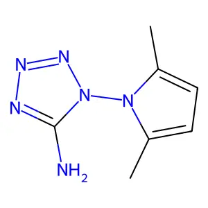 1-(2,5-dimethylpyrrol-1-yl)tetrazol-5-amine structure