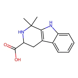 1,1-dimethyl-2,3,4,9-tetrahydropyrido[3,4-b]indole-3-carboxylic acid structure