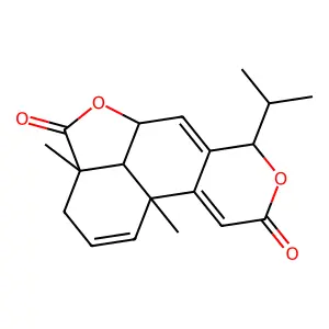 1,12-dimethyl-6-propan-2-yl-5,10-dioxatetracyclo[7.6.1.02,7.012,16]hexadeca-2,7,14-triene-4,11-dione structure