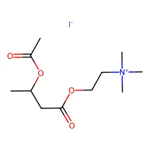2-(3-acetyloxybutanoyloxy)ethyl-trimethylazanium iodide structure