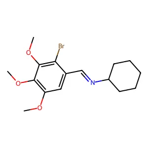1-(2-bromo-3,4,5-trimethoxyphenyl)-N-cyclohexylmethanimine structure