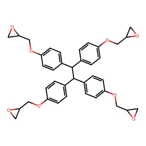 2-[[4-[1,2,2-tris[4-(oxiran-2-ylmethoxy)phenyl]ethyl]phenoxy]methyl]oxirane structure