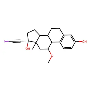 Compound C21H25IO3 structure