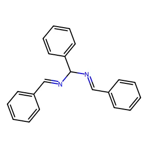 N-[(benzylideneamino)-phenylmethyl]-1-phenylmethanimine structure