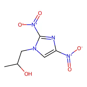 1-(2,4-dinitroimidazol-1-yl)propan-2-ol structure