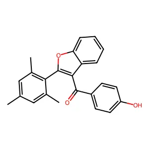 p-Hydroxyphenyl 2-mesitylbenzofuran-3-yl ketone structure