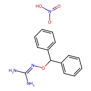 (Diphenylmethoxy)guanidine nitrate structure