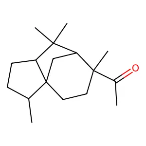 1-[(2R,5S,7R,8S)-2,6,6,8-tetramethyl-8-tricyclo[5.3.1.01,5]undecanyl]ethanone structure