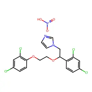 1-(2-(2-(2,4-Dichlorophenoxy)ethoxy)-2-(2,4-dichlorophenyl)ethyl)-1H-imidazole nitrate structure