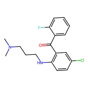 5-Chloro-2-(3-dimethylaminopropyl)amino-2'-fluorobenzophenone structure