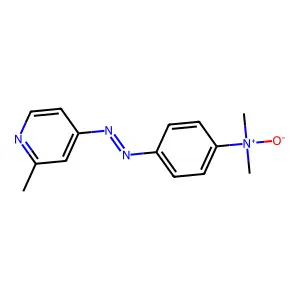 N,N-Dimethyl-4-(2-methyl-4-pyridylazo)aniline N-oxide structure