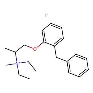 1-(2-benzylphenoxy)propan-2-yl-diethyl-methylazanium iodide structure