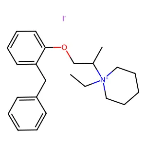 1-(1-((2-Benzylphenoxy)methyl)ethyl)-1-ethylpiperidinium iodide structure