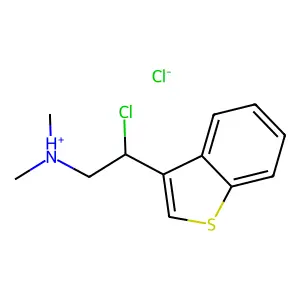 [2-(1-benzothiophen-3-yl)-2-chloroethyl]-dimethylazanium chloride structure