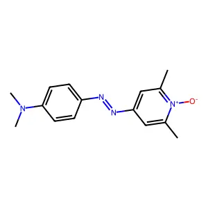 2,6-Dimethylpyridine-1-oxide-4-azo-p-dimethyl-aniline structure