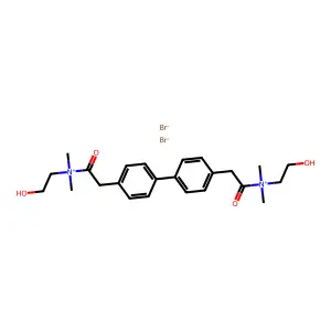 Ammonium, 4,4'-biphenylenebis(2-oxoethylene)bis(dimethyl(2-hydroxyethyl)-, dibromide structure