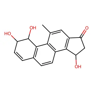1,2,15-trihydroxy-11-methyl-1,2,15,16-tetrahydrocyclopenta[a]phenanthren-17-one structure