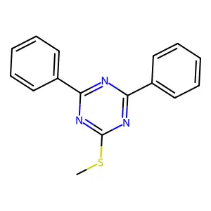 2-(methylsulfanyl)-4,6-diphenyl-1,3,5-triazine structure